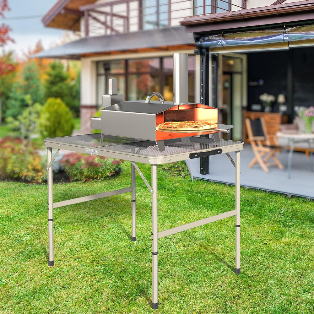 VINGLI Outdoor Grill Table, Folding Camping Table, 3 ft Portable Picnic Table...