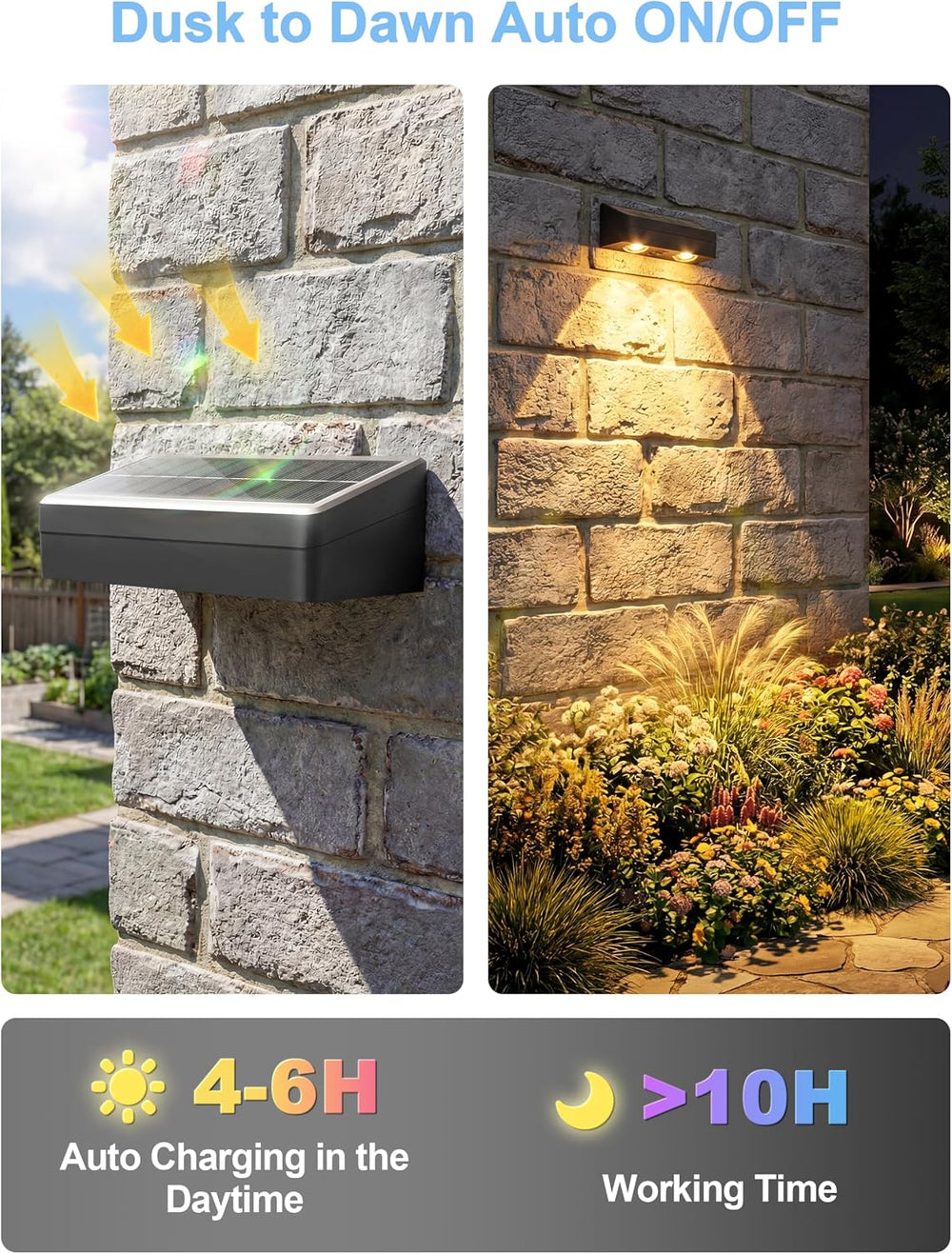 JOFIOS Fence Lights Solar Powered with Remote 12 Pack, Warm White, Cool White...