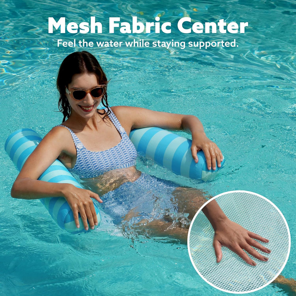 Sloosh 3 Pack Inflatable Pool Float Hammock, Water Lounges, Multi-Purpose Swi...