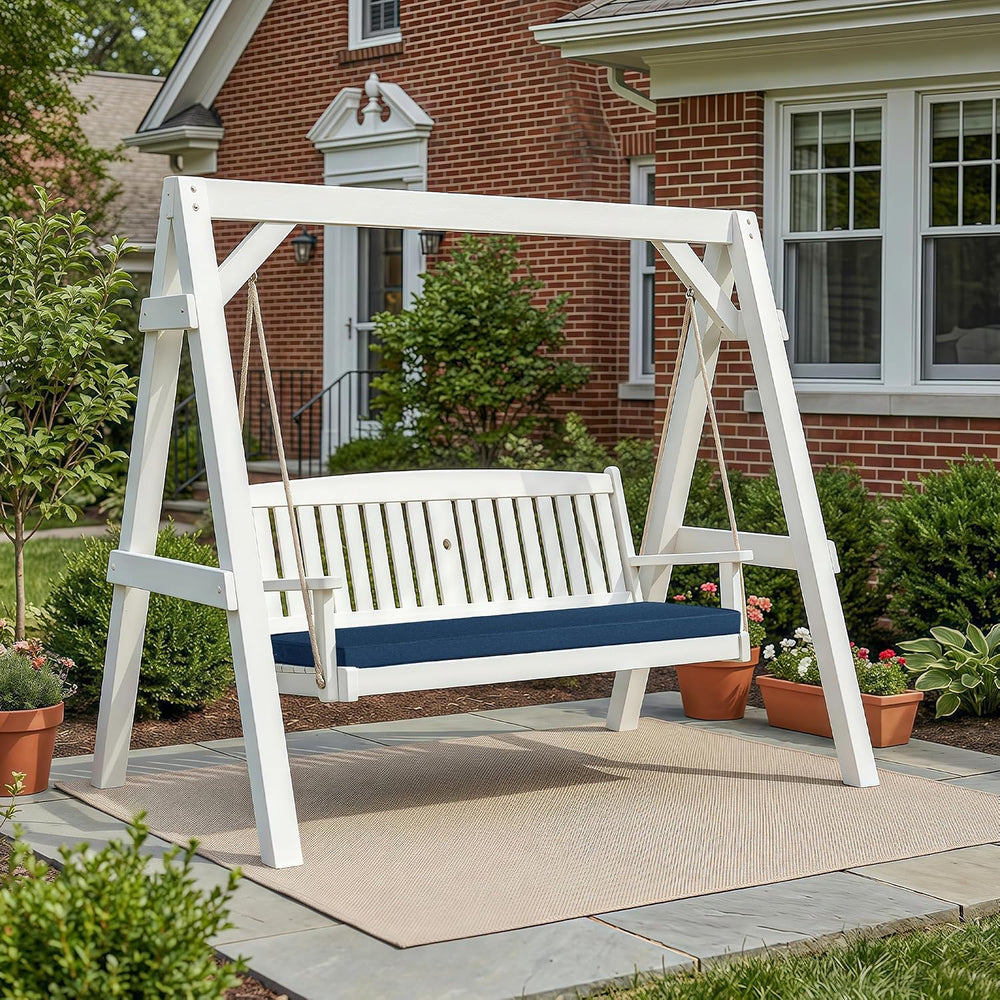Outdoor Bench Cushion, 42 x 16 Inch, Navy Blue