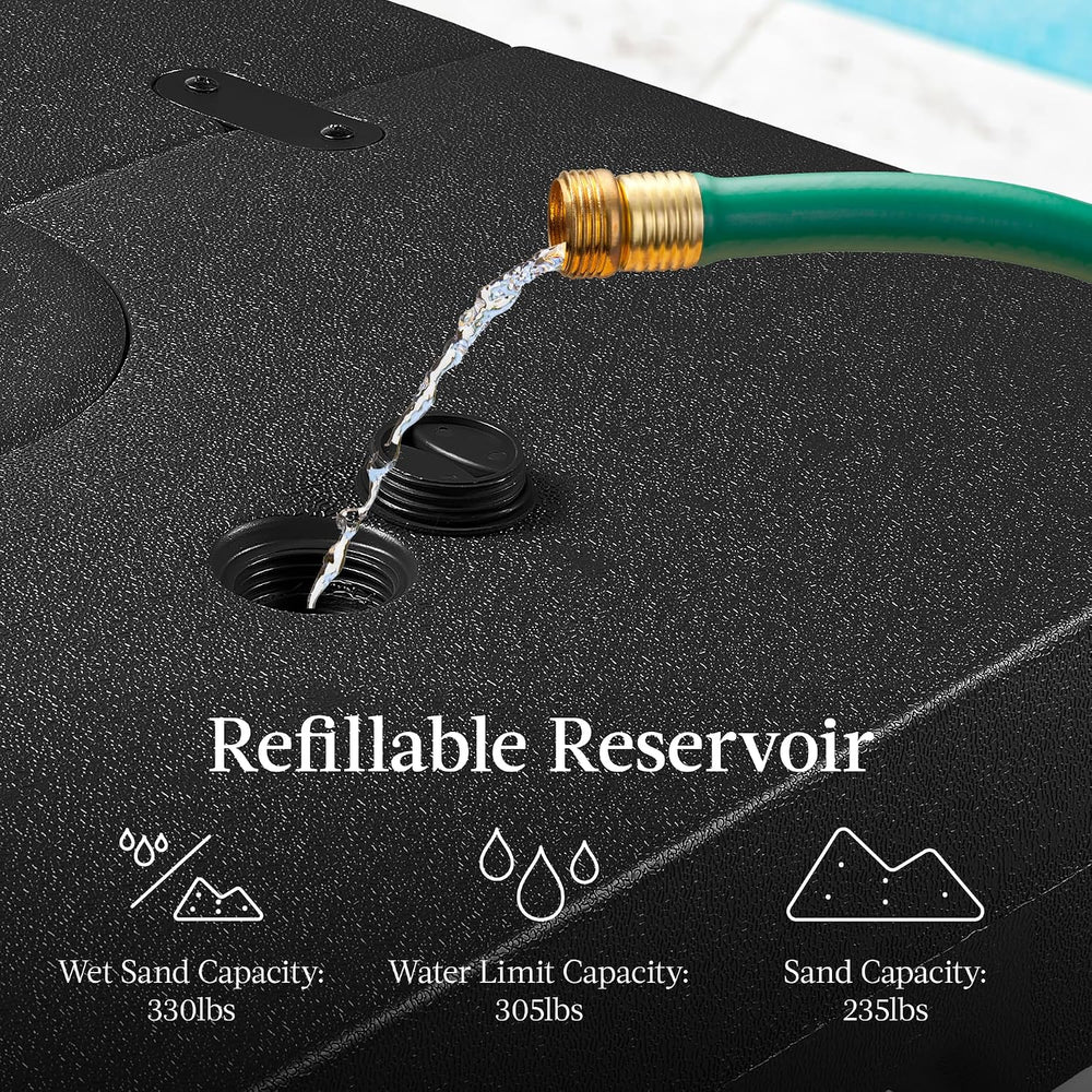 Best Choice Products 330lb Mobile Cantilever Offset Patio Umbrella Base, Univ...