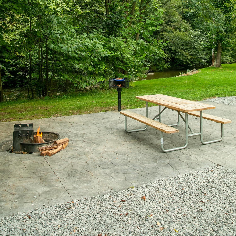 Picnic Table Frame Kit – Commercial Grade, Fully Welded Steel, 6-Foot DIY Des...