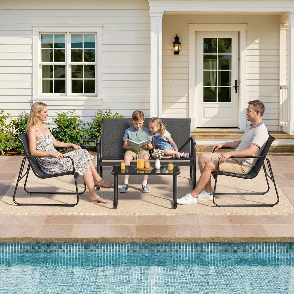 Gizoon 4PCS Patio Furniture Set, Outdoor Patio Furniture