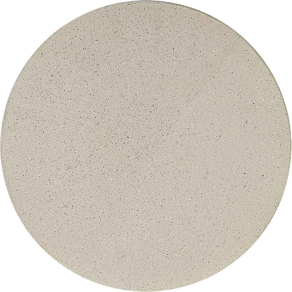 JONATHAN Y Boracay Sculptural Side Table 19.75", Cream Terrazzo