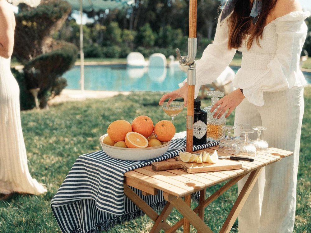 Business & Pleasure Co. Tall Folding Picnic Table - Perfect Outdoor Table...