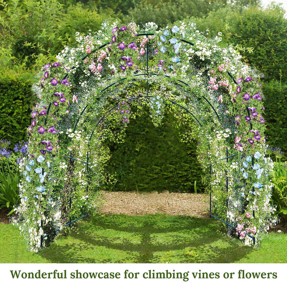Multi-Size Large Garden Support Arch Frame Climbing Plant Arch Arbor for Flow...