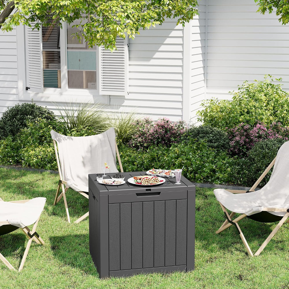 31 Gallon Outdoor Storage Box Waterproof Deck Box Patio Storage