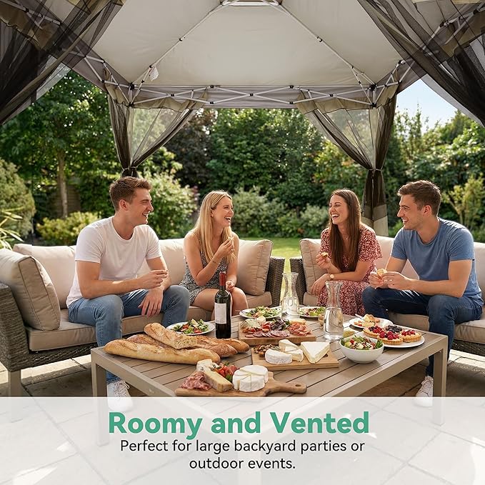 COBIZI 13x13 FT Pop up Gazebo on Clearance - Outdoor pop up Canopy Tent,carpa...