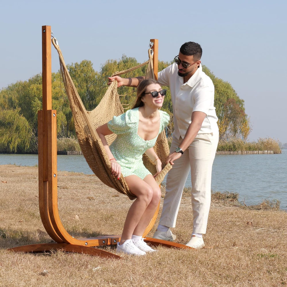 Hammock Chair with Stand, Jumbo, Wooden Hammock Swing Set