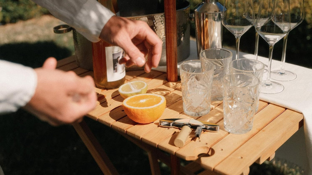Business & Pleasure Co. Tall Folding Picnic Table - Perfect Outdoor Table...