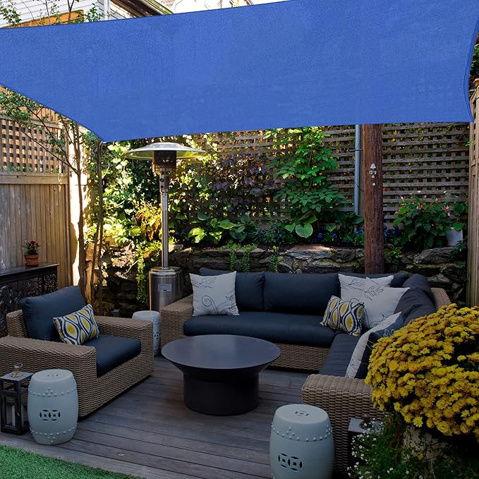 AsterOutdoor Sun Shade Sail Rectangle 16' x 20' UV Block Canopy for P...