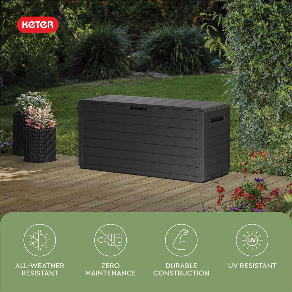 Keter Atlas 70 Gal Outdoor Storage Box for Patio and Pool Accessories