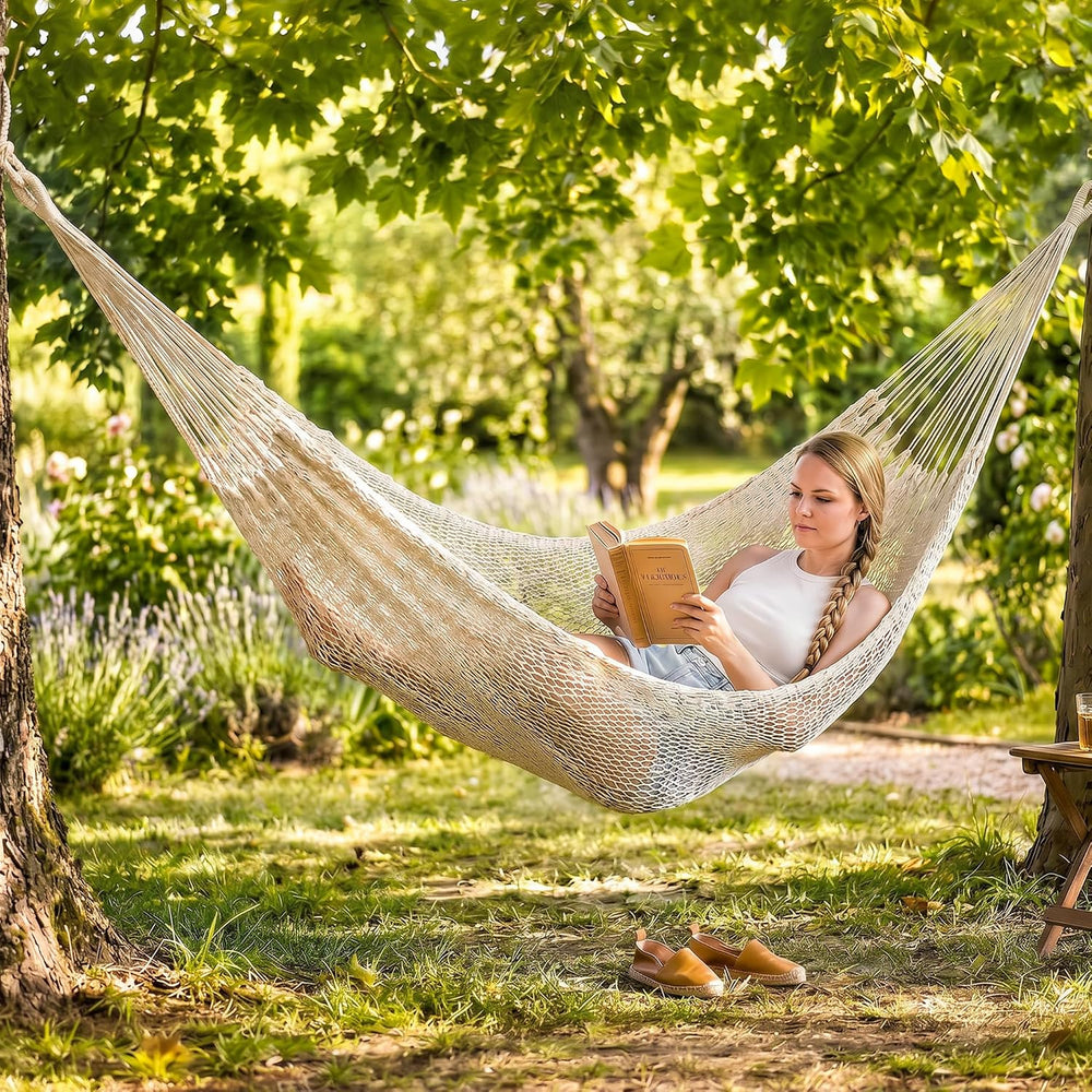 Hammocks Hammock Without Stand, Tree Hammock for Outside, Beige