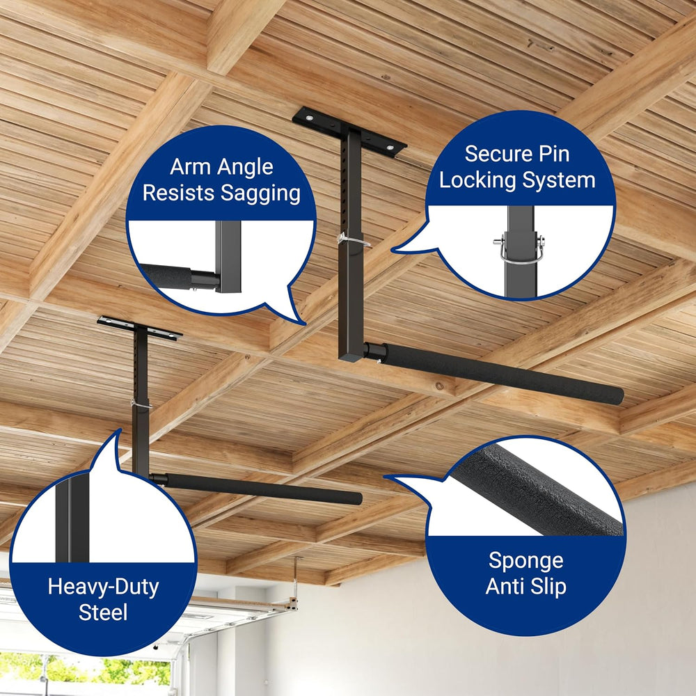 FLEXIMOUNTS Adjustable Overhead Ladder Rack, 35" Extended Arms