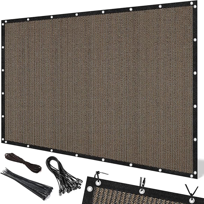 Artpuch 90% Sun Shade Cloth, 10 x 14 FT Pergola Shade Cover Canopy with Gromm...