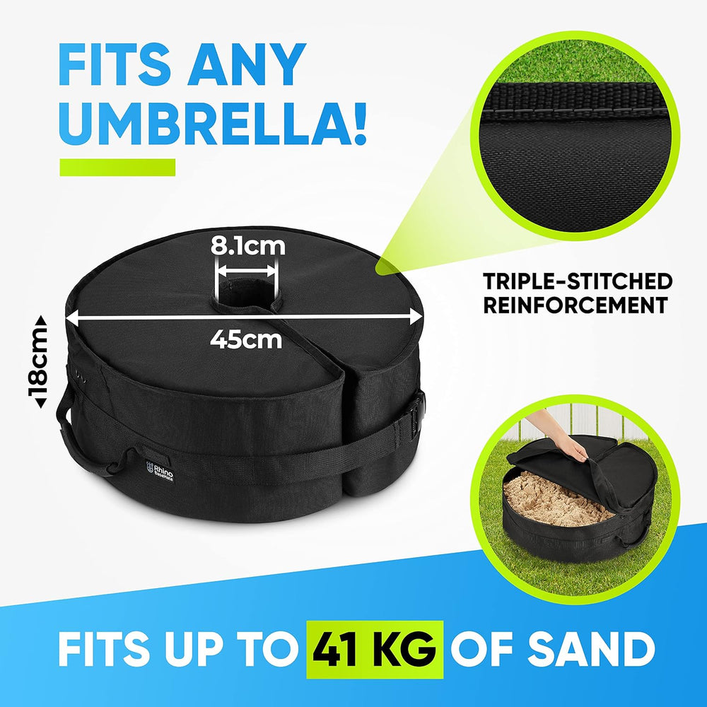 Rhino BaseMate 18" Round Umbrella Base Weight with Side-Slot Opening – F...