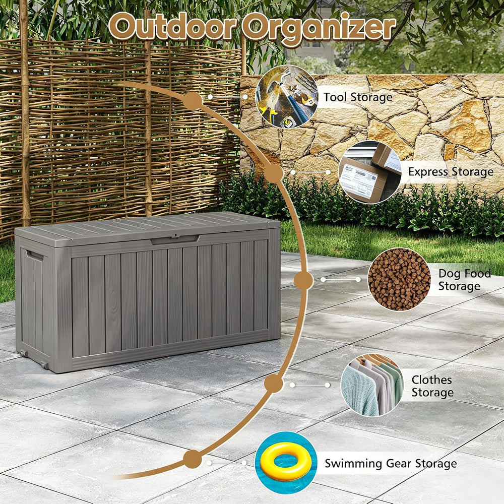 Bifanuo Outdoor Storage Box, 180 Gallon Deck Box Waterproof for Patio