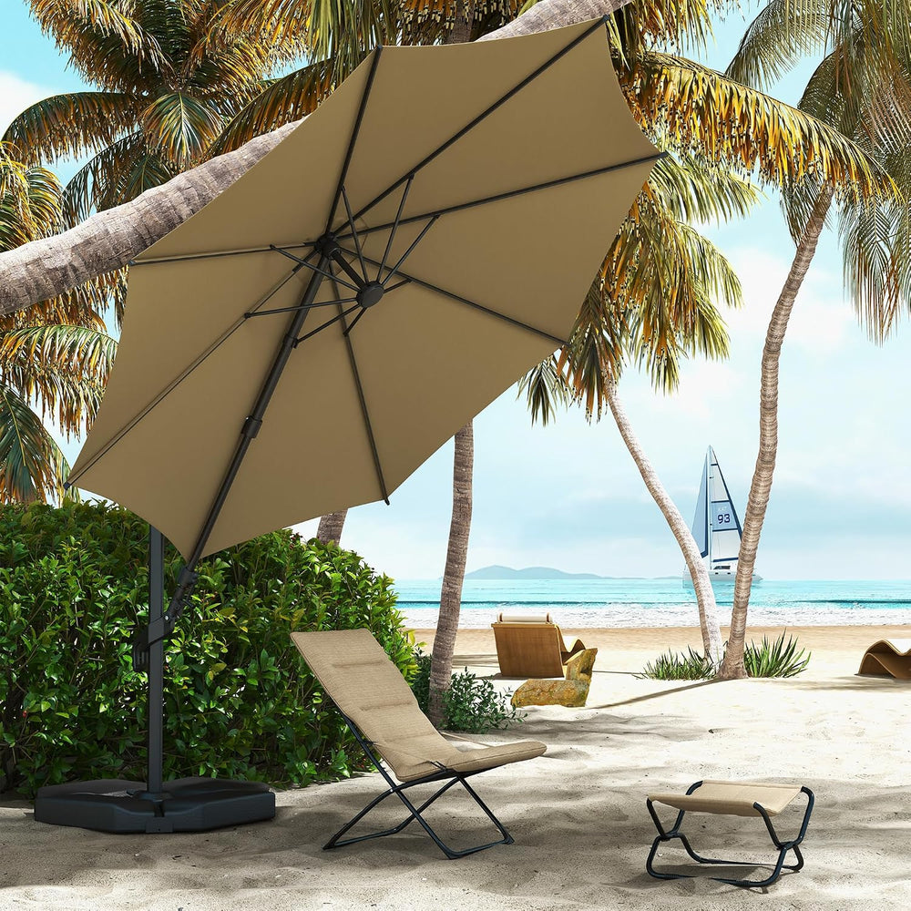 Abba Patio 10FT Vienna Offset Patio Umbrella Outdoor Cantilever Umbrella with...