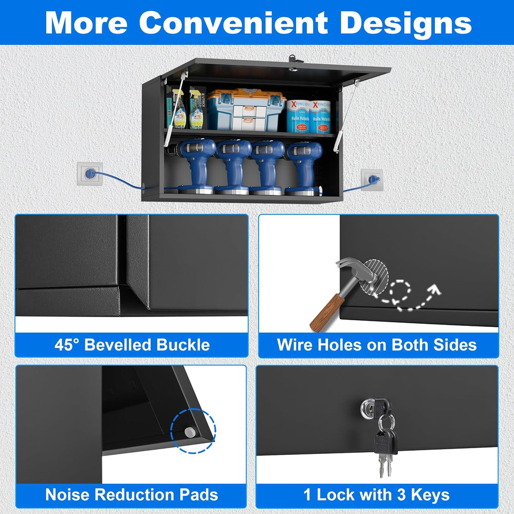 20" Metal Garage Wall Cabinet with Door and Adjustable Shelf