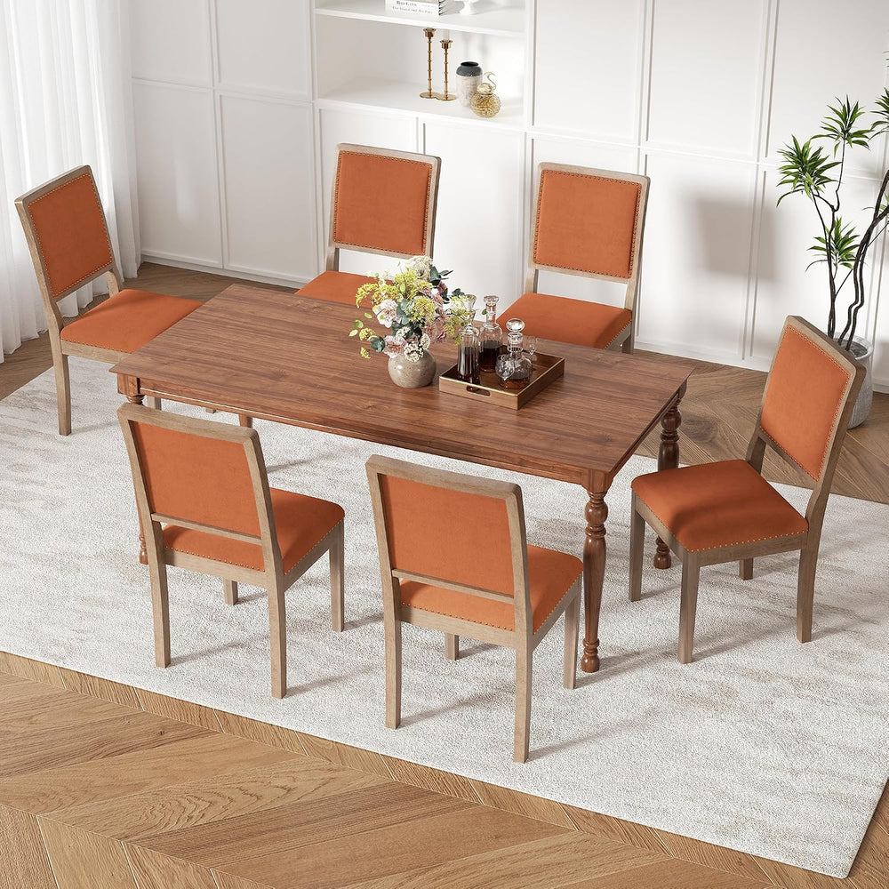 Dining Chairs Set of 8, Mid Century Modern Upholstered Dining Room Chairs, Fa...