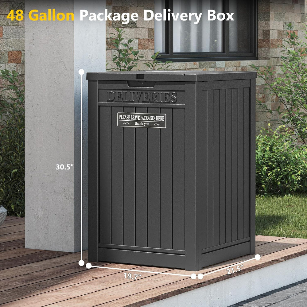 Package Delivery Box for Outside, 48 Gallon Storage with Lockable Secure, Lar...