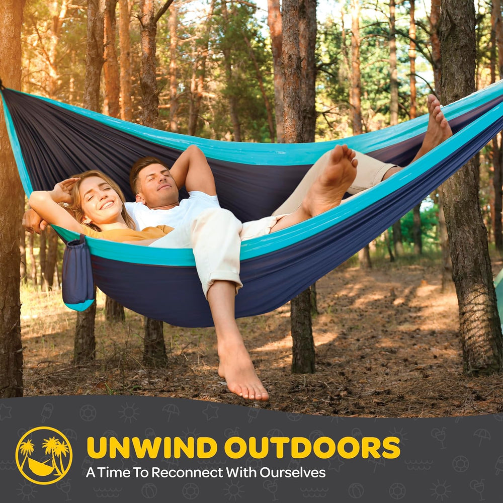 Durable Hammock 500 lb Capacity, Nylon Camping Hammock Chair - Double or Sing...