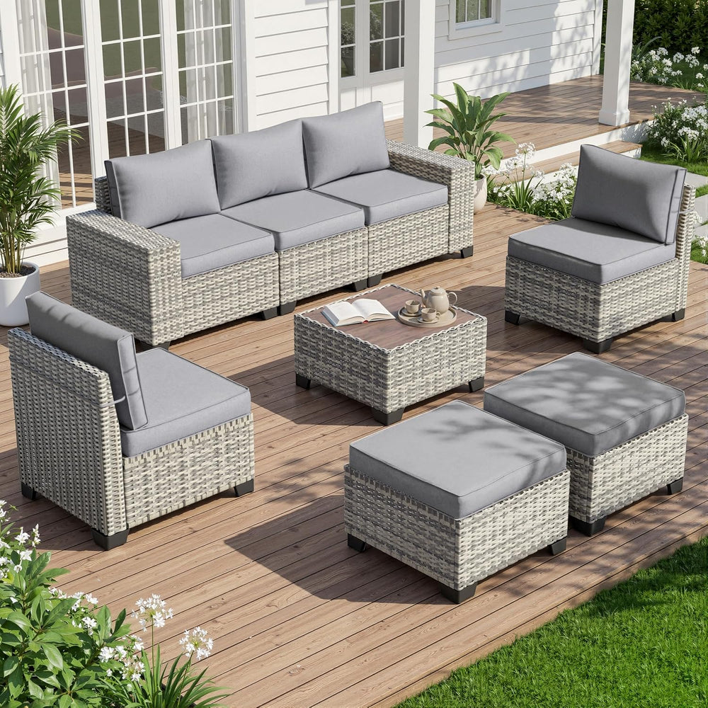 Outdoor Patio Furniture Set PE Wicker Rattan Outdoor Sectional Sofa