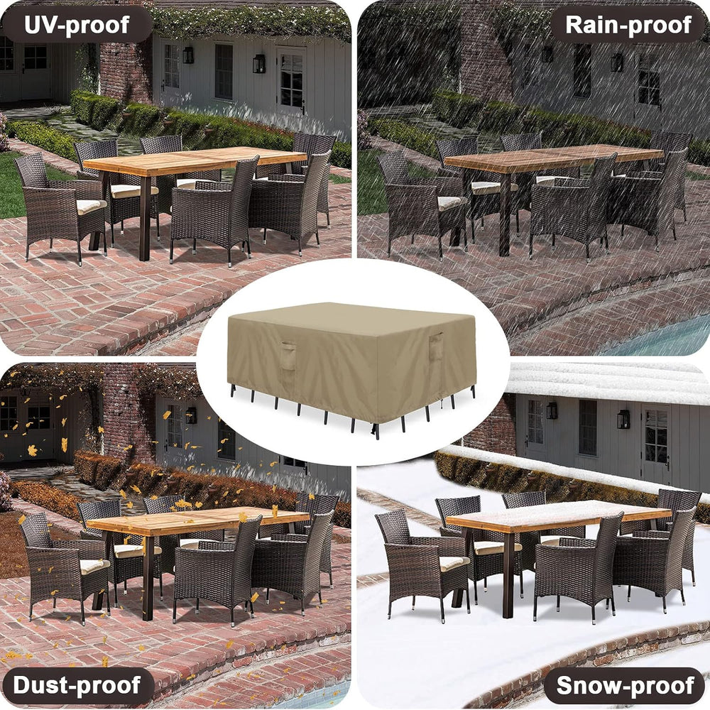 PureFit Patio Furniture Covers, Outdoor Table Cover Waterproof Rectangle