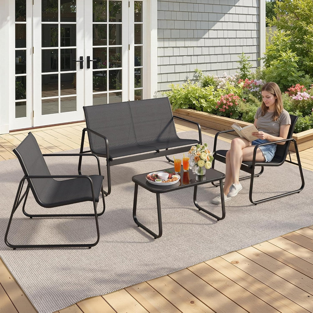 Gizoon 4PCS Patio Furniture Set, Outdoor Patio Furniture