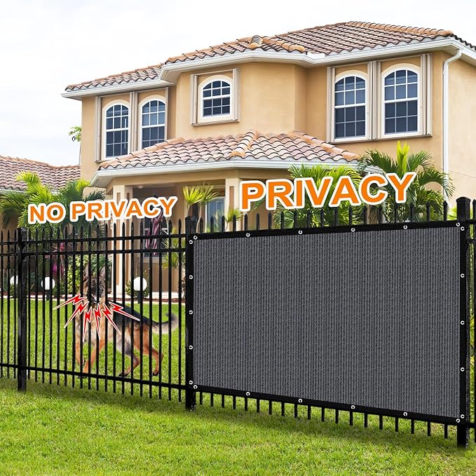 Artpuch 90% Sun Shade Cloth, 6 x 10 FT Pergola Shade Cover Canopy with Gromme...