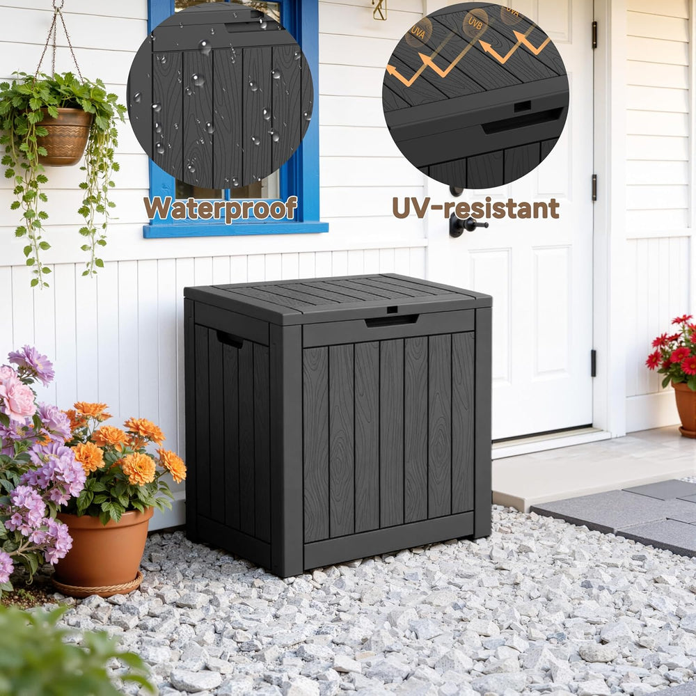 EasyUp 40 Gallon Outdoor Storage Box, Black