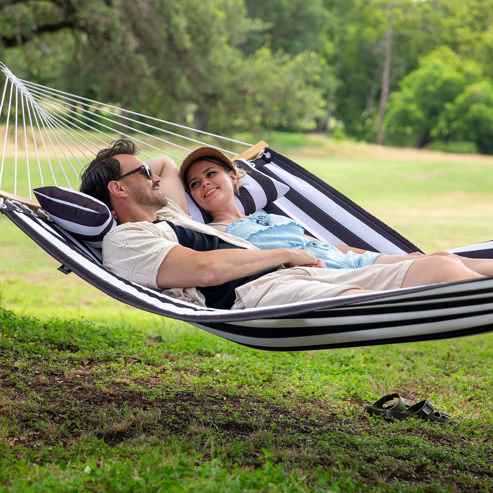 Hammocks for Outside Tree Hammock for Outdoor, Black Stripes