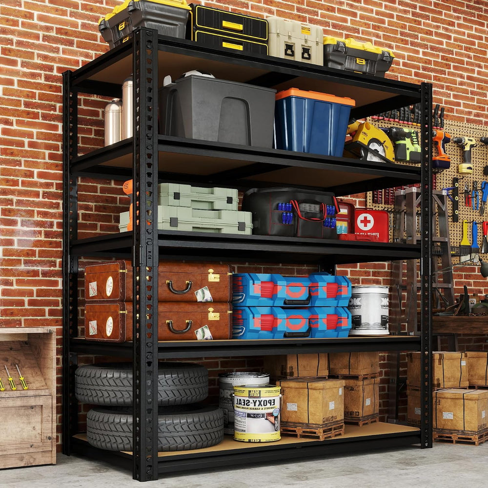 40" W Garage Shelving Unit, 2400Lbs Storage Shelves, Heavy Duty Adjustab...
