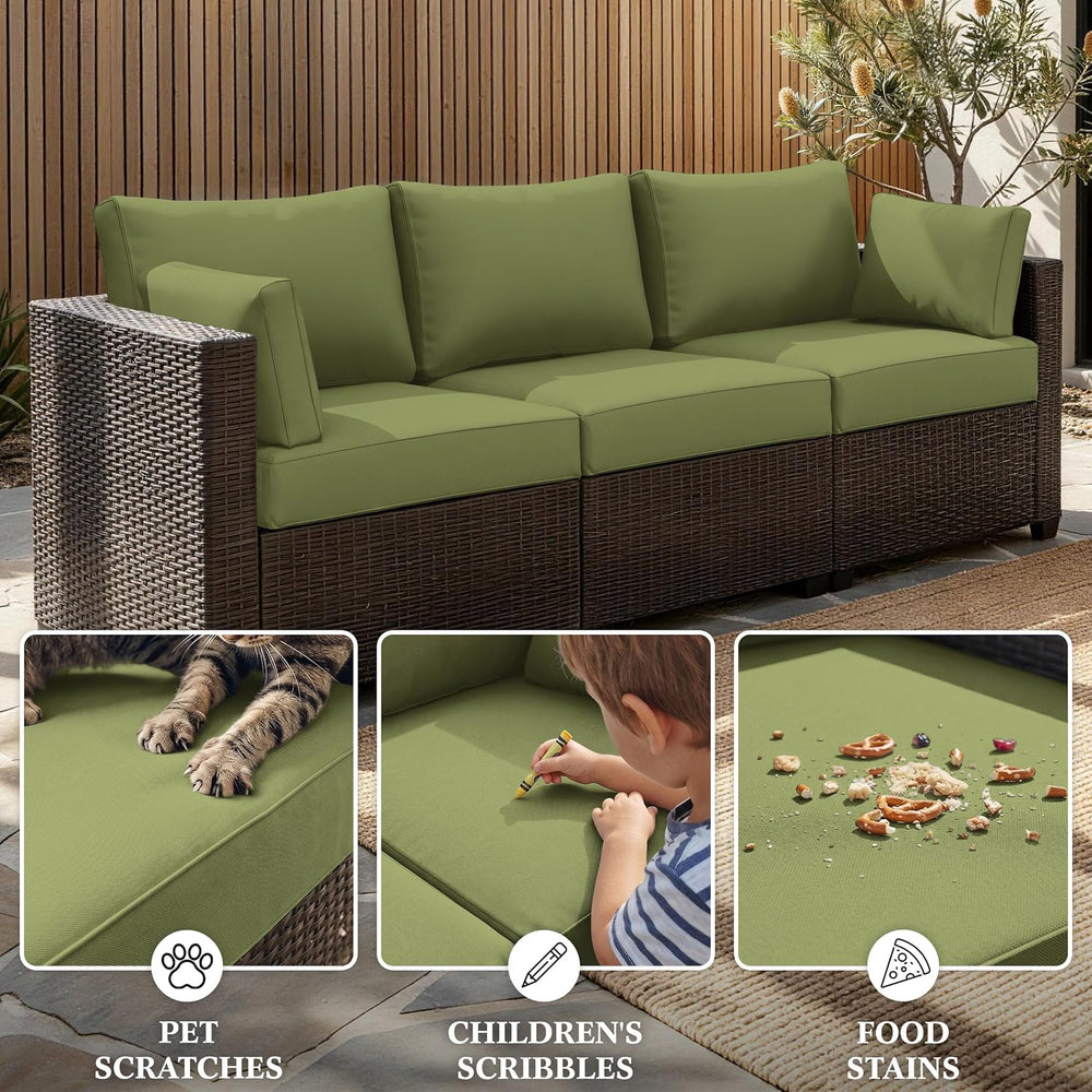8p Outdoor Cushion Slipcovers Patio Cushion Covers Replacement, Covers Only