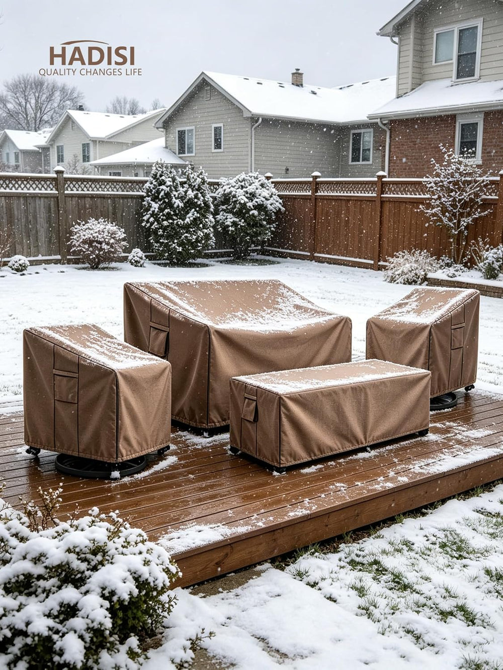 Patio Furniture Cover Set, 4 Piece Outdoor Furniture Cover Waterproof, 600D H...