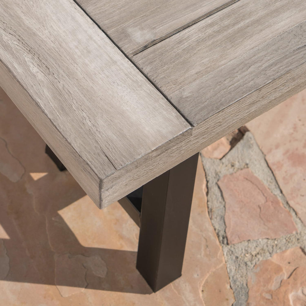 Great Deal Furniture Cassie Outdoor Light Grey Sandblast Finish Acacia Wood D...