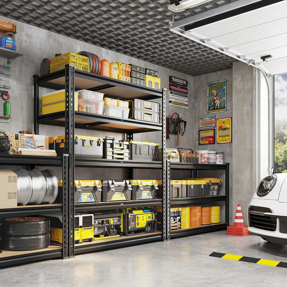 REIBII 3 Pack Garage Shelving for Warehouse, Heavy Duty Metal Shelving