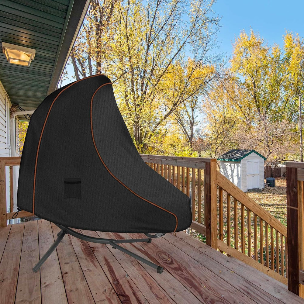 Patio Steel Stand Hammock Chair Cover, 420D Oxford Patio Hanging Chaise Loung...