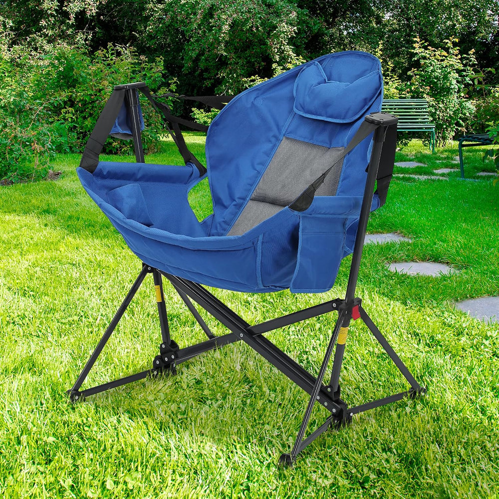 Hammock Camping Chair, Foldable Portable Rocking Chairs for Adults Outside Sw...