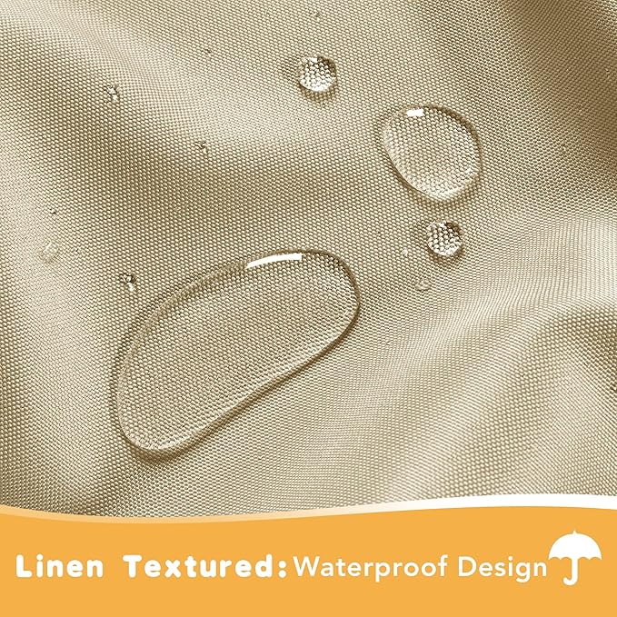 HolidayIdeas Outdoor Curtains for Patio Waterproof, 2 Panels - 84 x 84 Inch -...
