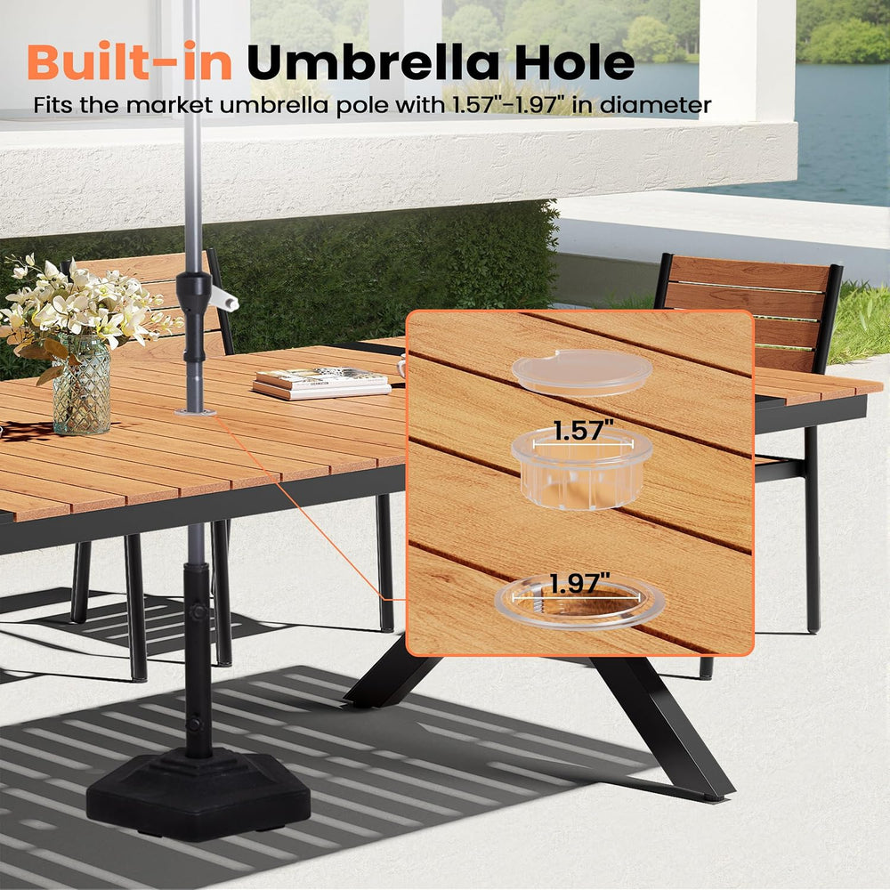 9-Piece Outdoor Patio Dining Table Set for 8 Person