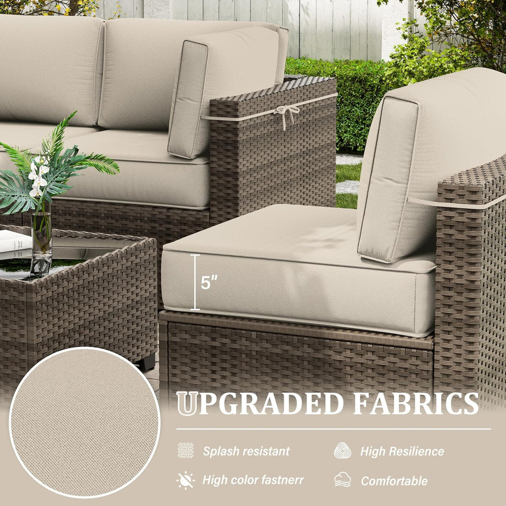 Outdoor Cushions for Patio Furniture, 14 Piece Water-Resistant Sofa Cushion