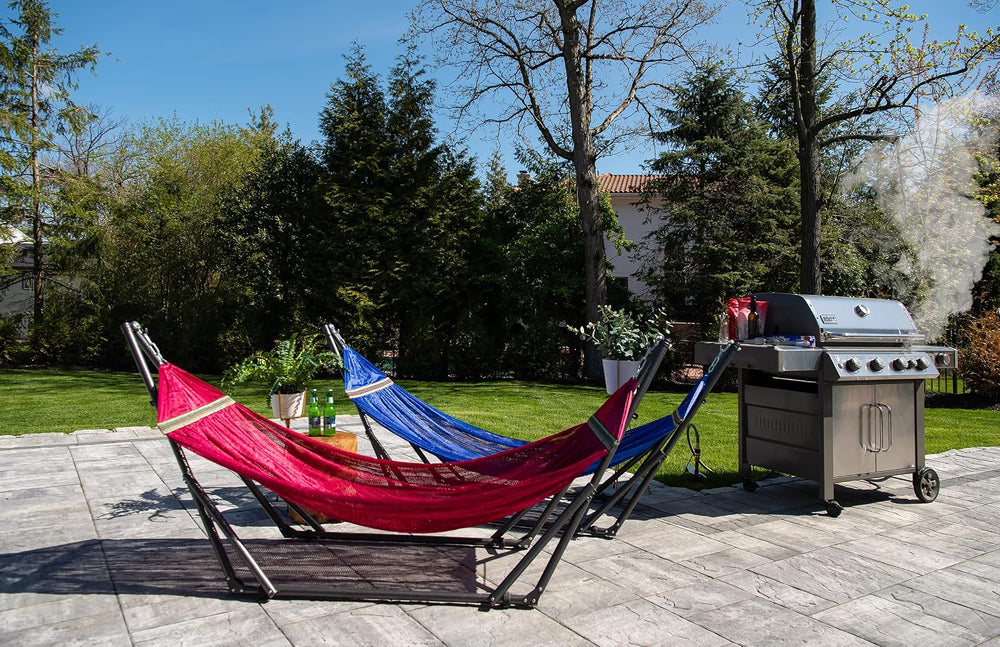 Best Home Fashion Portable Hammock with Collapsible Steel Stand, 450 lbs Capa...
