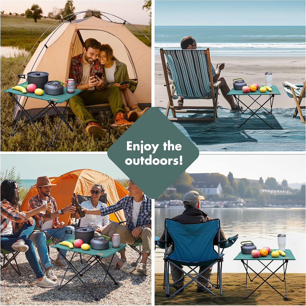 VILLEY Folding Camping Table, Portable Lightweight Table with Carry Bag