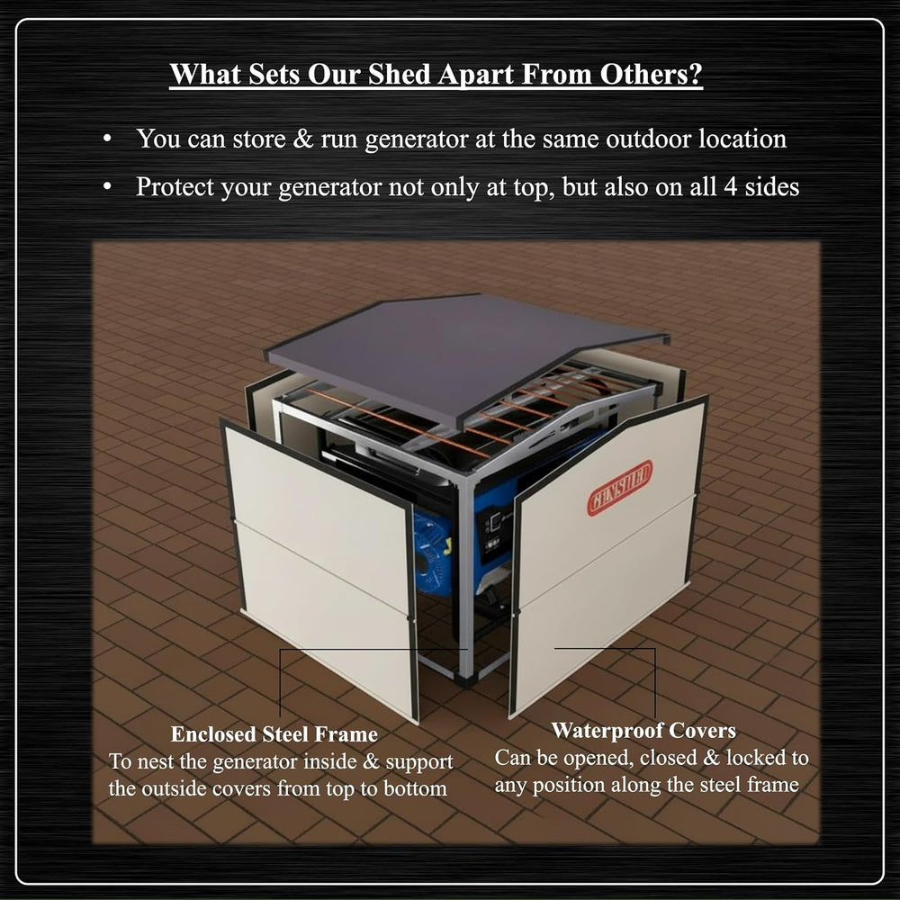 Generator Shed For Storing & Running Generator Outdoor - Combining Genera...