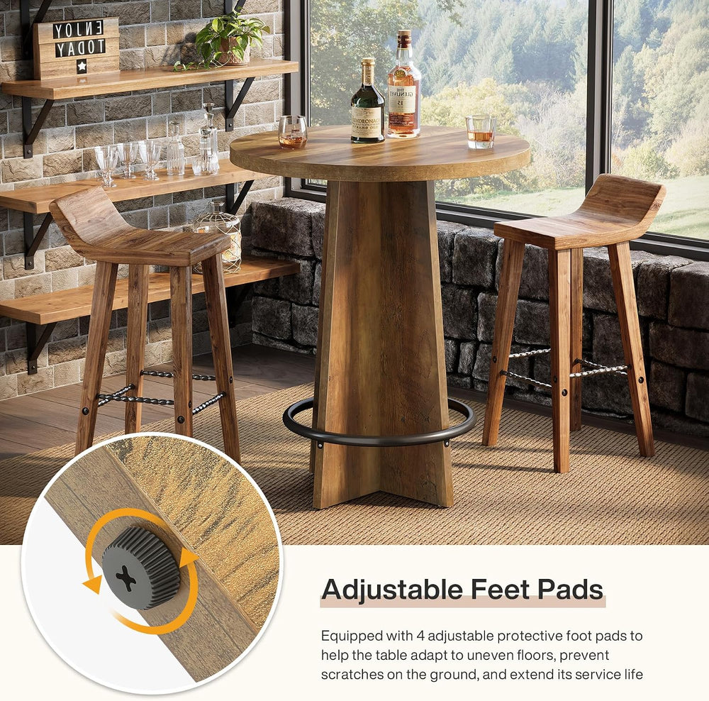 Tribesigns Round Bar Table, Set of 2