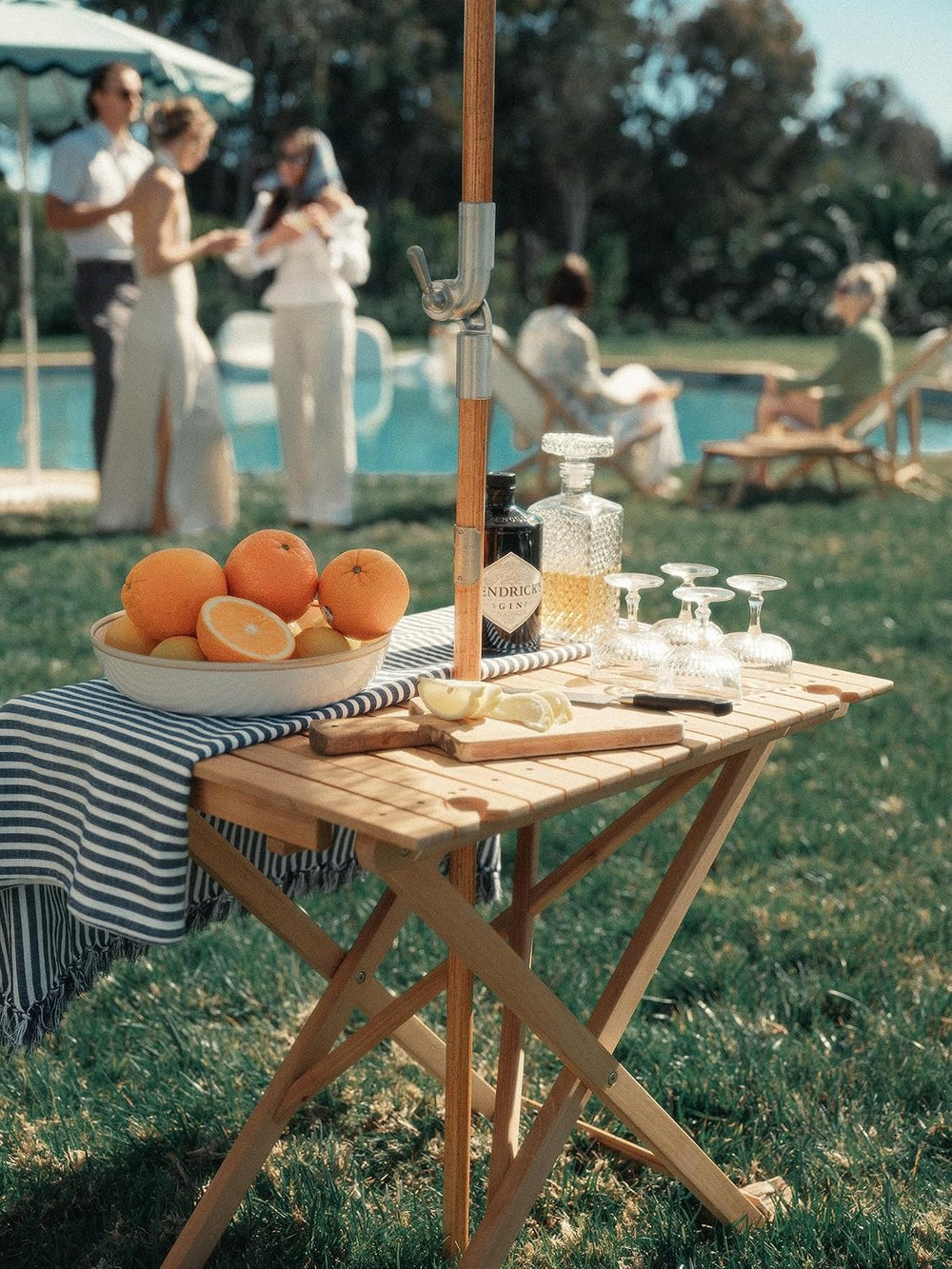 Business & Pleasure Co. Tall Folding Picnic Table - Perfect Outdoor Table...