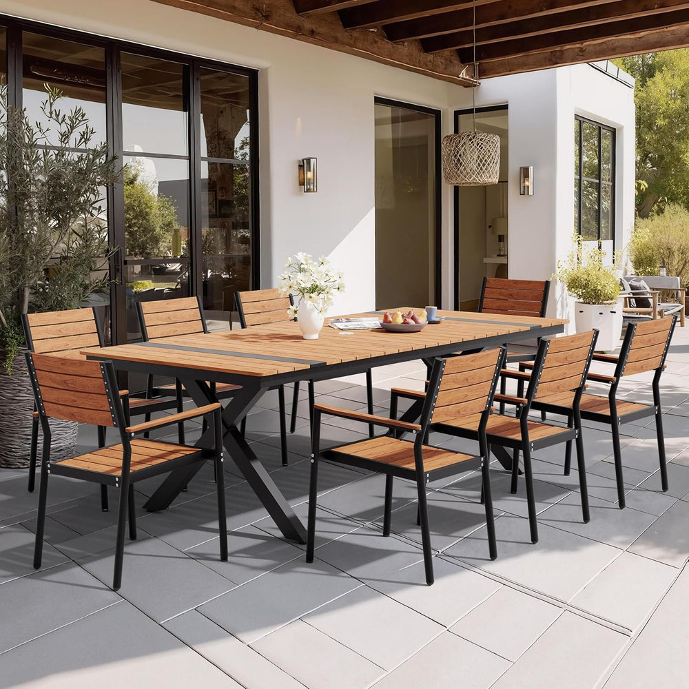 9-Piece Outdoor Patio Dining Table Set for 8 Person