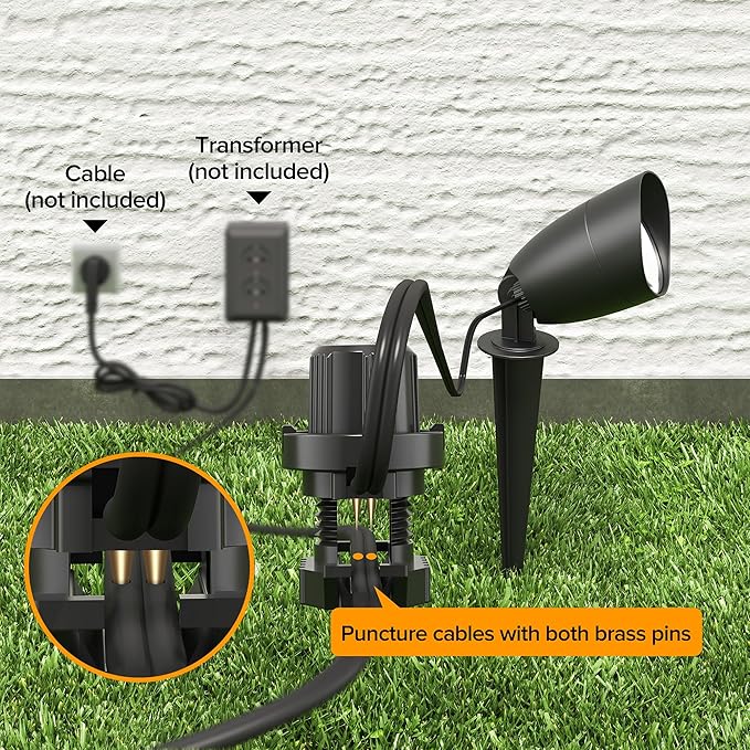 LUTEC 12V Low Voltage Landscape Lighting, Die-cast Aluminum Spot Lights with ...