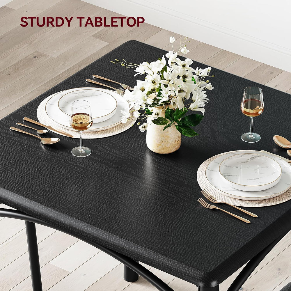 Takywep Farmhouse Dining Table Set for 2, Compact 3-Piece Wooden Kitchen Tabl...